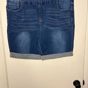 Terra & Sky Blue Jean Shorts Classic Casual Style